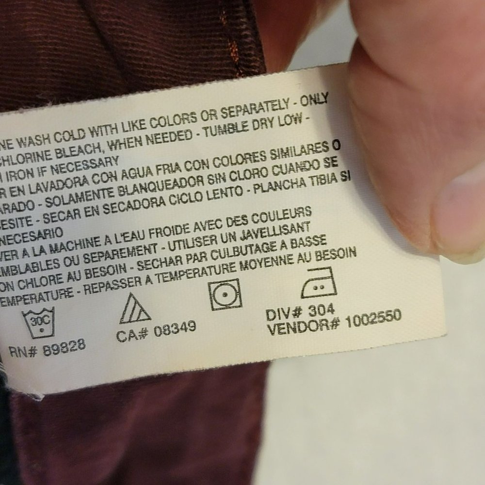 Bandolino Jeans Mandie Women's  Brushed Cotton Maroon Jeans Size 8 AVG EUC - Picture 5 of 10